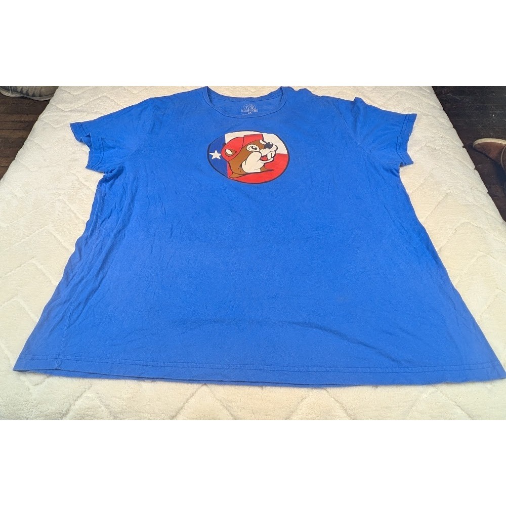 Buc-ee's Dont Mess With Texas Graphic T-Shirt Blue 2X Short Sleeve Cotton Tee